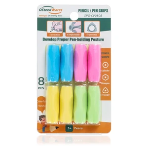 Ergonomic Pencil Grips for Adult, Pen Grip for Adult Arthritis 8 Pcs Ergonomic Pencil Grips for Adult, Pen Grip for Adult Arthritis 8 Pcs