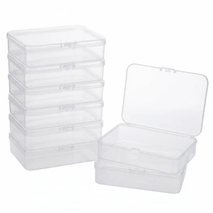 8 Pcs Small Plastic Case, 4x3x1 Inch Mini Plastic Storage Containers Box with Lid, Clear Rectangle Box Organizer for Collecting Small Items, Beads, Jewelry, Cards, Crafts 8 Pcs Small Plastic Case, 4x3x1 Inch Mini Plastic Storage Containers Box with Lid, Clear Rectangle Box Organizer for Collecting Small Items, Beads, Jewelry, Cards, Crafts