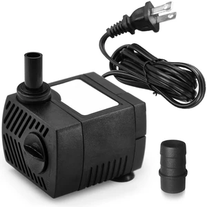 90 GPH Mini Submersible Pump, Small Fountain Pump (5W 350L/H) for water feature, Aquariums, Fish Tank, Tabletop Fountain, Pet Fountain, Indoor or Outdoor Pond Fountain (AC Powered) 90 GPH Mini Submersible Pump, Small Fountain Pump (5W 350L/H) for water feature, Aquariums, Fish Tank, Tabletop Fountain, Pet Fountain, Indoor or Outdoor Pond Fountain (AC Powered)