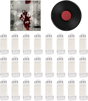24 PCS Vinyl Record Shelf Wall Mount Self-Adhesive Acrylic Record Holder, No Drilling Needed, Clear Invisible Shelves for Displaying Album Covers, Decorative Rack for Music Lovers 24 PCS Vinyl Record Shelf Wall Mount Self-Adhesive Acrylic Record Holder, No Drilling Needed, Clear Invisible Shelves for Displaying Album Covers, Decorative Rack for Music Lovers