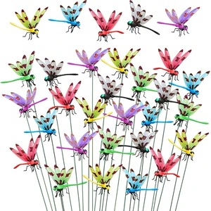 24 Pcs Dragonfly Garden Stakes Large 5.5in 3D Waterproof PVC Dragonfly Yard Decor with Wing Prints Dragonfly Ornaments - 6 Colors for Patio Flower Bed Lawn Balcony Indoor Outdoor Garden 24 Pcs Dragonfly Garden Stakes Large 5.5in 3D Waterproof PVC Dragonfly Yard Decor with Wing Prints Dragonfly Ornaments - 6 Colors for Patio Flower Bed Lawn Balcony Indoor Outdoor Garden