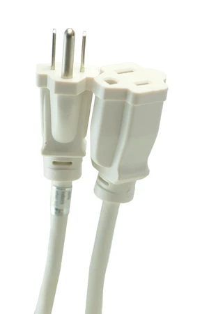 277563 Outdoor Extension Power Block; Weatherproof with Reinforced Blades; Heavy Duty Vinyl Jacket; Durable Cord; Tangle Free; 8-Foot; White 277563 Outdoor Extension Power Block; Weatherproof with Reinforced Blades; Heavy Duty Vinyl Jacket; Durable Cord; Tangle Free; 8-Foot; White