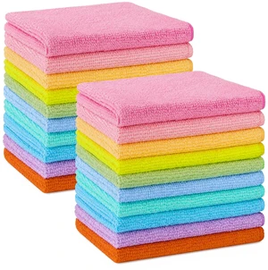 Microfiber Cleaning Cloth-20PK, Microfiber Towels, Rags,11.5"×11.5" | Cleaning Rags, Lint Free Cloth, Wash Cloths, Dusting Cloth for Home, Window, Cars, Cleaning Supplies, Muilticolor Microfiber Cleaning Cloth-20PK, Microfiber Towels, Rags,11.5"×11.5" | Cleaning Rags, Lint Free Cloth, Wash Cloths, Dusting Cloth for Home, Window, Cars, Cleaning Supplies, Muilticolor