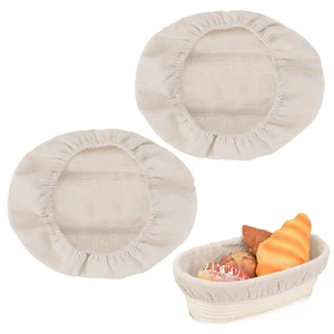 2 Pcs Bread Proofing Basket Cloth Liner Baking Dough Basket Cover Natural Rattan Banneton Proofing Cloth for Bakery Home Baking, oval about 10 × 6 inch 2 Pcs Bread Proofing Basket Cloth Liner Baking Dough Basket Cover Natural Rattan Banneton Proofing Cloth for Bakery Home Baking, oval about 10 × 6 inch