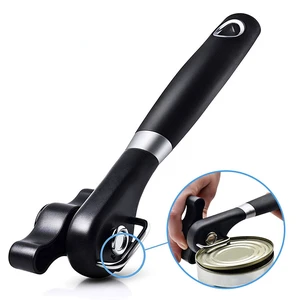Side Cut Can Opener, Smooth Edge Manual Can Opener, Black | Safety Side Cut Blade Creates Smooth Edges, Large Soft-Touch Knob and Non-Slip Handle Provide Comfortable Everyday Use Side Cut Can Opener, Smooth Edge Manual Can Opener, Black | Safety Side Cut Blade Creates Smooth Edges, Large Soft-Touch Knob and Non-Slip Handle Provide Comfortable Everyday Use