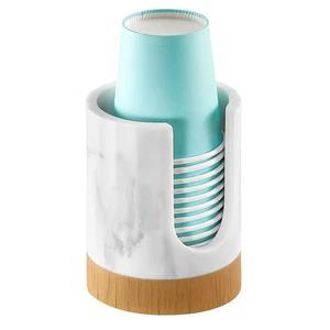 Bathroom Cup Dispenser, 3oz Dixie Cup Dispenser, Guest Bathroom Essentials, Marble Resin Cup Dispenser, Disposable Paper Cup Holder, Cotton Pad Holder, Bathroom Accessories - Marble White Bathroom Cup Dispenser, 3oz Dixie Cup Dispenser, Guest Bathroom Essentials, Marble Resin Cup Dispenser, Disposable Paper Cup Holder, Cotton Pad Holder, Bathroom Accessories - Marble White