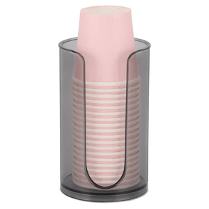 Small Paper Cup Dispenser - Disposable Cup Storage Holder for Bathroom Vanity Countertop's Rinsing/Mouthwash Cups, Black Small Paper Cup Dispenser - Disposable Cup Storage Holder for Bathroom Vanity Countertop's Rinsing/Mouthwash Cups, Black