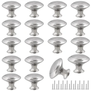 30mm Silver Cabinet Knobs - 18 Pieces Drawer Pulls for Dressers, Kitchen, Cabinets With Screw 30mm Silver Cabinet Knobs - 18 Pieces Drawer Pulls for Dressers, Kitchen, Cabinets With Screw