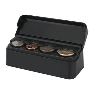 Coin Holder for Car Change Organizer Storage Money Dispenser Trucks Accessories Box, Mini Organize Coins Case Box Classic Black Premium Plastic Container Quality (Quarter, Dimes) Sorter Lid Car Coin Holder for Car Change Organizer Storage Money Dispenser Trucks Accessories Box, Mini Organize Coins Case Box Classic Black Premium Plastic Container Quality (Quarter, Dimes) Sorter Lid Car
