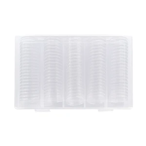 100Pack 25mm Coin Storage Capsules Holder, Round High Transparency Plastic Coin Container Case For Coin Collection Supplies 100Pack 25mm Coin Storage Capsules Holder, Round High Transparency Plastic Coin Container Case For Coin Collection Supplies