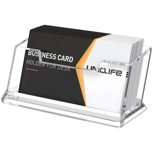 Acrylic Business Card Holder for Desk, 1 Slot, 60 Card Capacity | Clear Business Card Display Stand for Men & Women Desktop Business Card Organizer Card Stand for Office Home Exhibition Acrylic Business Card Holder for Desk, 1 Slot, 60 Card Capacity | Clear Business Card Display Stand for Men & Women Desktop Business Card Organizer Card Stand for Office Home Exhibition