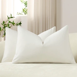 Lumbar Pillow Covers 12x20 Ivory White: Pack of 2 Cozy Soft Velvet Rectangular Modern Luxury Decorative Throw Pillow Cases for Sofa Couch Living Room Bed Home Decor Lumbar Pillow Covers 12x20 Ivory White: Pack of 2 Cozy Soft Velvet Rectangular Modern Luxury Decorative Throw Pillow Cases for Sofa Couch Living Room Bed Home Decor