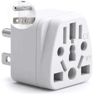 US Travel Plug Adapter, EU to USA Type B Grounded Plug, 1-Pack | Grounded 3 Prong American Wall Plug, Australia NZ to America Travel Adaptor Pin Converter, Power Outlet Charger US Travel Plug Adapter, EU to USA Type B Grounded Plug, 1-Pack | Grounded 3 Prong American Wall Plug, Australia NZ to America Travel Adaptor Pin Converter, Power Outlet Charger