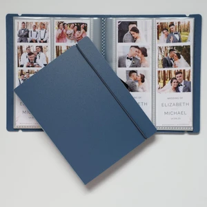 Booth Photo Album With Band - For Wedding or Party- Holds 120 Photobooth 2x6 Photo Strips - Slide In (2X6, RAINY DAY BLUE, 1) Booth Photo Album With Band - For Wedding or Party- Holds 120 Photobooth 2x6 Photo Strips - Slide In (2X6, RAINY DAY BLUE, 1)
