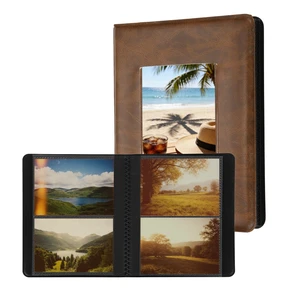 64 Pockets Vintage Photo Album Photocard Holder 5.8"x4.5" Dark Brown | 16 Pages Retro PU Leather Instant Camera Album Picture Book Organizer for Weddings Travel Family 64 Pockets Vintage Photo Album Photocard Holder 5.8"x4.5" Dark Brown | 16 Pages Retro PU Leather Instant Camera Album Picture Book Organizer for Weddings Travel Family