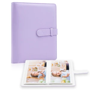 Album 4x6 Photos - 68 Pockets Small Mini Capacity Premium Vegan Leather Cover Case, Portable Wallet Photo Book for Boys Girls Birthday Wedding (Purple) Album 4x6 Photos - 68 Pockets Small Mini Capacity Premium Vegan Leather Cover Case, Portable Wallet Photo Book for Boys Girls Birthday Wedding (Purple)