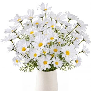 8 Bundles Artificial Daisy Flowers Artificial Silk Fake Flowers | White 40 Heads UV Resistant Outdoor Fake Wildflowers with Stems Faux Greenery Shrubs Plants for Home Garden Vase Decor 8 Bundles Artificial Daisy Flowers Artificial Silk Fake Flowers | White 40 Heads UV Resistant Outdoor Fake Wildflowers with Stems Faux Greenery Shrubs Plants for Home Garden Vase Decor