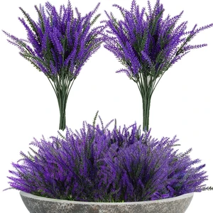 8 PCS Artificial Lavender Flowers - Faux Lavender Plants Outdoor | Purple Flowers Artificial, Fake Plastic Stems for Home, Room, Window, Wedding, Garden, Vase, Table Centerpieces, Indoor Decor 8 PCS Artificial Lavender Flowers - Faux Lavender Plants Outdoor | Purple Flowers Artificial, Fake Plastic Stems for Home, Room, Window, Wedding, Garden, Vase, Table Centerpieces, Indoor Decor