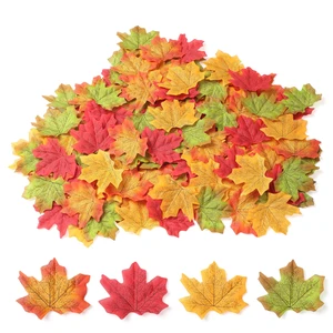 400Pcs Fake Fall Leaves, Maple Leaf for Thanksgiving Decor | Autumn Leaves for Crafts, Wedding, Party, Fall Home Table Halloween Decorations, 4 Colors 400Pcs Fake Fall Leaves, Maple Leaf for Thanksgiving Decor | Autumn Leaves for Crafts, Wedding, Party, Fall Home Table Halloween Decorations, 4 Colors