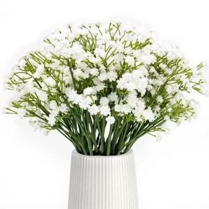 24PCS Realistic Artificial Babys Breath Flowers - Gypsophila Bouquet for Wedding, Party, Home Decoration | Anti-Shedding, 11 Inch, White Faux Flowers 24PCS Realistic Artificial Babys Breath Flowers - Gypsophila Bouquet for Wedding, Party, Home Decoration | Anti-Shedding, 11 Inch, White Faux Flowers