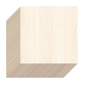 18 Pack Basswood Sheets 1/16 Thin Plywood Wood Sheets for Crafts,Perfect for Architectural Models, Wooden DIY Ornaments, Laser, Wood Burning and CNC Cutting(152 x152 x 1.5mm) 18 Pack Basswood Sheets 1/16 Thin Plywood Wood Sheets for Crafts,Perfect for Architectural Models, Wooden DIY Ornaments, Laser, Wood Burning and CNC Cutting(152 x152 x 1.5mm)
