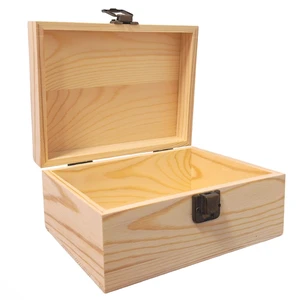 6.88x4.52x2.36 Inch Unfinished Wood Box | Crafts DIY Senior Box - Plain Mini Pine Storage Memory Box with Clasp for Jewelry Keepsake Desk Organization and Gift Decor 6.88x4.52x2.36 Inch Unfinished Wood Box | Crafts DIY Senior Box - Plain Mini Pine Storage Memory Box with Clasp for Jewelry Keepsake Desk Organization and Gift Decor