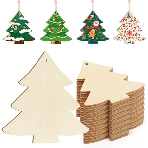 Paint Christmas Thanksgiving Decoration Cutouts Unfinished 24PCS 3.5 x 3 inches, DIY Blank Unfinished Christmas Tree Wood Discs Ornament for Home Crafts Hanging Paint Christmas Thanksgiving Decoration Cutouts Unfinished 24PCS 3.5 x 3 inches, DIY Blank Unfinished Christmas Tree Wood Discs Ornament for Home Crafts Hanging