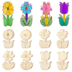 3D Wooden Flower Crafts to Paint, 32 Pcs Unfinished Spring Slices | Flowers Spring Slices for Craft, Flowers Ornaments for Home Decoration 3D Wooden Flower Crafts to Paint, 32 Pcs Unfinished Spring Slices | Flowers Spring Slices for Craft, Flowers Ornaments for Home Decoration