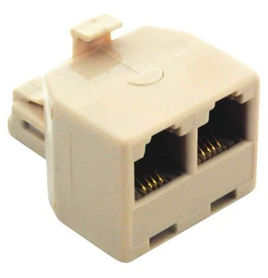 Leviton Duplex Phone Adapter, C0247-I, Ivory Leviton Duplex Phone Adapter, C0247-I, Ivory