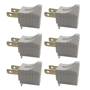 Polarized 2 Prong to 3 Prong Ground Adapter 6 Pack White | Fireproof Thermoplastic, 15A 125V 1875W Heavy Duty, Indoor Only, US & Japan Travel Use Polarized 2 Prong to 3 Prong Ground Adapter 6 Pack White | Fireproof Thermoplastic, 15A 125V 1875W Heavy Duty, Indoor Only, US & Japan Travel Use