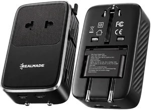 25W PD International All-in-One Travel Adapter, 2C+1A Black | Ultra thin all-in-one travel plug, PD25W fast charging, multi-device charge, fits US EU UK outlets travel essential 25W PD International All-in-One Travel Adapter, 2C+1A Black | Ultra thin all-in-one travel plug, PD25W fast charging, multi-device charge, fits US EU UK outlets travel essential