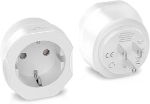 European to US Plug Adapter, EU to US Travel Plug Converter, 1 Pack | Europe to USA Adapter, For Most of EU Spain France Type C E F Plugs to America, Adapter Grounded European to US Plug Adapter, EU to US Travel Plug Converter, 1 Pack | Europe to USA Adapter, For Most of EU Spain France Type C E F Plugs to America, Adapter Grounded