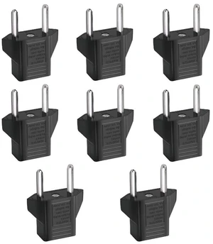 8 PCS American USA to European Outlet Plug Adapter 8 PCS American USA to European Outlet Plug Adapter