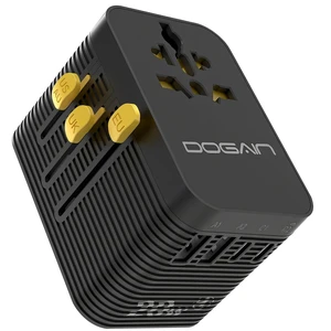 Travel Adapter, PD 20W MAX International Power Adapter with 2 USB-C & 2 USB-A Ports, All-in-One Portable Travel Adapter, Worldwide Wall Charger for USA, UK, EU, AU, Travel Essentials (Black) Travel Adapter, PD 20W MAX International Power Adapter with 2 USB-C & 2 USB-A Ports, All-in-One Portable Travel Adapter, Worldwide Wall Charger for USA, UK, EU, AU, Travel Essentials (Black)
