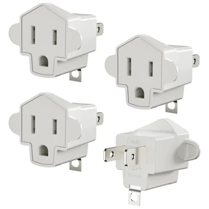 4 Pack ETL Listed 3 Prong to 2 Prong Outlet Adapter, White | 2 Prong to 3 Prong Wall Outlet Plug, Polarized Grounded Outlet Converter, Power Adapter for Old Homes, Workshops 4 Pack ETL Listed 3 Prong to 2 Prong Outlet Adapter, White | 2 Prong to 3 Prong Wall Outlet Plug, Polarized Grounded Outlet Converter, Power Adapter for Old Homes, Workshops
