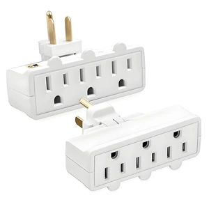 3 Plug Wall Adapter, 2-Pack 3 Outlet Adapter Grounded 180 Degree | Swivel Wall Plug Outlet, UL Listed Rotating Outlet Extender, Electrical Plugs 3 Prong for Home Office School Dorm 3 Plug Wall Adapter, 2-Pack 3 Outlet Adapter Grounded 180 Degree | Swivel Wall Plug Outlet, UL Listed Rotating Outlet Extender, Electrical Plugs 3 Prong for Home Office School Dorm