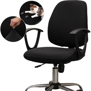 Computer Office Chair Covers, Protective & Stretchable Universal Chair Cover, Stretch Rotating Chair Slipcover (Black) Computer Office Chair Covers, Protective & Stretchable Universal Chair Cover, Stretch Rotating Chair Slipcover (Black)