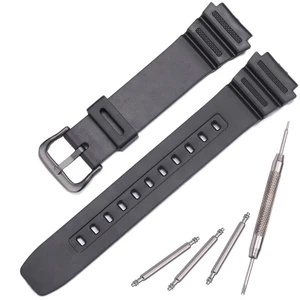 Waterproof Resin Strap Compatible with Casio F108WH AE1200WH A158WA W800H A168WA Unisex Replacement Watch Band Rubber Bracelet (Black Black buckle) Waterproof Resin Strap Compatible with Casio F108WH AE1200WH A158WA W800H A168WA Unisex Replacement Watch Band Rubber Bracelet (Black Black buckle)