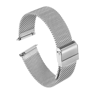 316L Stainless Steel Mesh Watch Band 19mm Quick Release Adjustable Metal Watch Strap for Men Women, Silver Tone 316L Stainless Steel Mesh Watch Band 19mm Quick Release Adjustable Metal Watch Strap for Men Women, Silver Tone