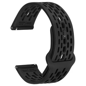 18mm Breathable Hollow Silicone Watch Band, Quick Release, Replacement Strap for Men and Women (Black) 18mm Breathable Hollow Silicone Watch Band, Quick Release, Replacement Strap for Men and Women (Black)