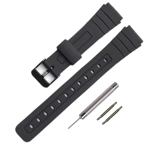 TPU Watch Strap Replacement for Casio F-91W/F-84/F-94/F-105/F-108/A-158watch bands for men and Women(Black/Black Buckle) TPU Watch Strap Replacement for Casio F-91W/F-84/F-94/F-105/F-108/A-158watch bands for men and Women(Black/Black Buckle)