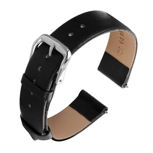 18mm Leather Watch Straps, Soft Calfskin Leather Watch Band | Quick Release Replacement, Universal Watches Bracelet with Stainless Steel Clasp Buckle for Men & Women(Black) 18mm Leather Watch Straps, Soft Calfskin Leather Watch Band | Quick Release Replacement, Universal Watches Bracelet with Stainless Steel Clasp Buckle for Men & Women(Black)