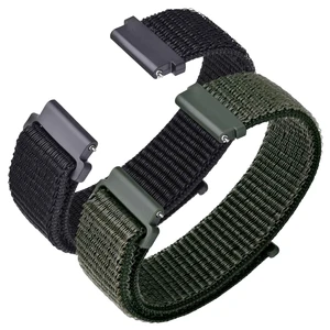 Nylon Sport Loop Watch Bands 18mm, 2 Packs Quick Release Adjustable Strap for Men Women (Black and Army Green) Nylon Sport Loop Watch Bands 18mm, 2 Packs Quick Release Adjustable Strap for Men Women (Black and Army Green)