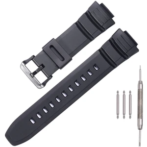Resin Replacement Strap Compatible with Casio MCW-100 AE-2000W MCW100H MCW-110H HDD-S100 W-S220 Men's Sports Waterproof Watch Band Resin Replacement Strap Compatible with Casio MCW-100 AE-2000W MCW100H MCW-110H HDD-S100 W-S220 Men's Sports Waterproof Watch Band