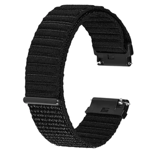 Nylon Watch Straps for Men and Women, Hook and Loop Nylon Bands, Quick Release, Adjustable Replacement Wristband, 20mm, Black Nylon Watch Straps for Men and Women, Hook and Loop Nylon Bands, Quick Release, Adjustable Replacement Wristband, 20mm, Black
