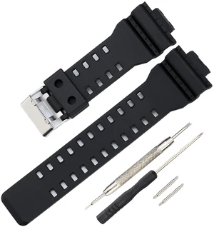 16mm G-Shock replacement watch bands for Casio G-Shock GLS-8900/GW-8900/GA-110/GA-100C/GA-120/GD-110/GLS-100 (Black) 16mm G-Shock replacement watch bands for Casio G-Shock GLS-8900/GW-8900/GA-110/GA-100C/GA-120/GD-110/GLS-100 (Black)