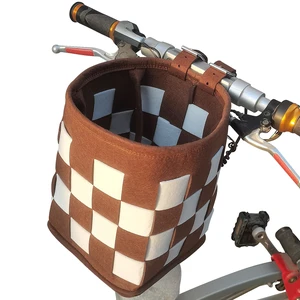 Bike Basket,Removable Bicycle Handlebar Front Basket, Quick Release and Easy to Install, Detachable Cycling Bag (Brown) Bike Basket,Removable Bicycle Handlebar Front Basket, Quick Release and Easy to Install, Detachable Cycling Bag (Brown)