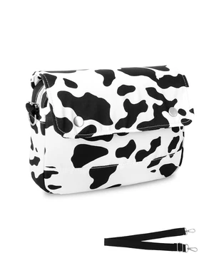 Bike Handlebar Bag Versatile Crossbody Shoulder Bag for Kids, Teens & Adults, Durable 2-in-1 Bicycle Basket with Storage Pockets (Black & White Cow Print) Bike Handlebar Bag Versatile Crossbody Shoulder Bag for Kids, Teens & Adults, Durable 2-in-1 Bicycle Basket with Storage Pockets (Black & White Cow Print)