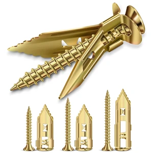 160Pcs Metal Heavy Duty Self Drilling Drywall Anchors with Screws | 3-Size Manganese Steel Self Drilling Wall Anchors, No Drill Reusable, Holds 50-110lb for TV Mount, Shelves, Sheetrock 160Pcs Metal Heavy Duty Self Drilling Drywall Anchors with Screws | 3-Size Manganese Steel Self Drilling Wall Anchors, No Drill Reusable, Holds 50-110lb for TV Mount, Shelves, Sheetrock
