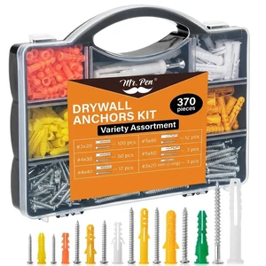 Wall Anchors Kit, 370 pcs, Picture Hanging Kit for Wall Decor | Frames, Plant Hooks, Canvas, Drywall Anchor Assortment Kit for Sheetrock, Concrete & Brick, Picture Hangers in 5 Sizes Wall Anchors Kit, 370 pcs, Picture Hanging Kit for Wall Decor | Frames, Plant Hooks, Canvas, Drywall Anchor Assortment Kit for Sheetrock, Concrete & Brick, Picture Hangers in 5 Sizes
